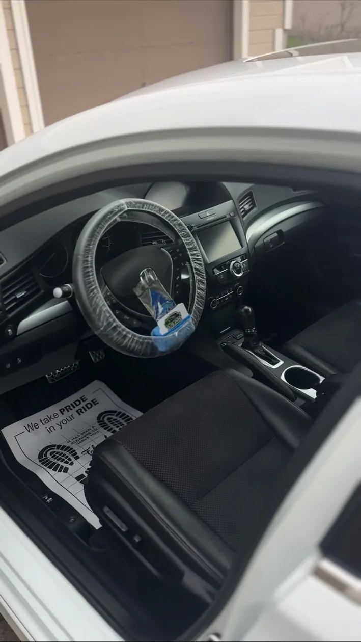 Clean Acura interior after detailing