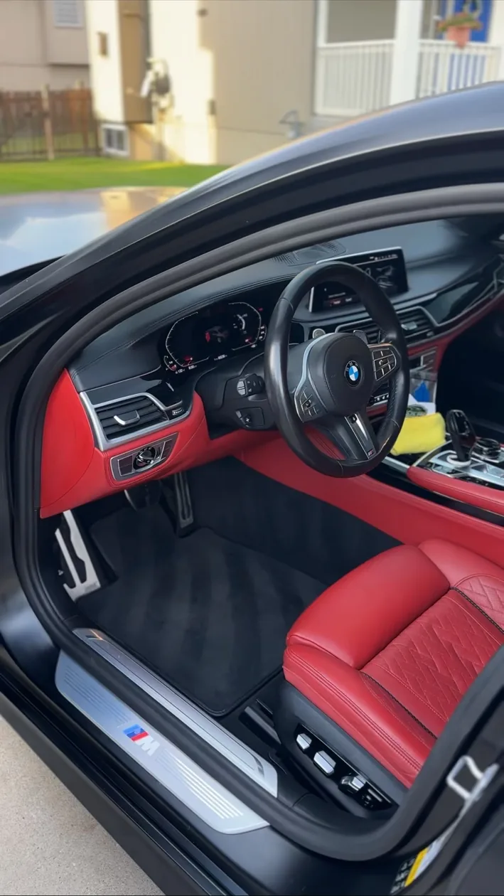 Clean BMW interior after detailing