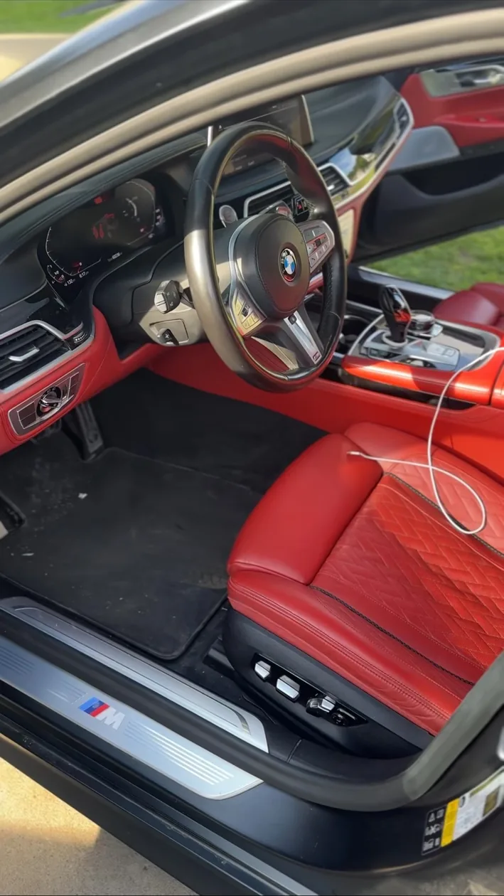 BMW interior before detailing